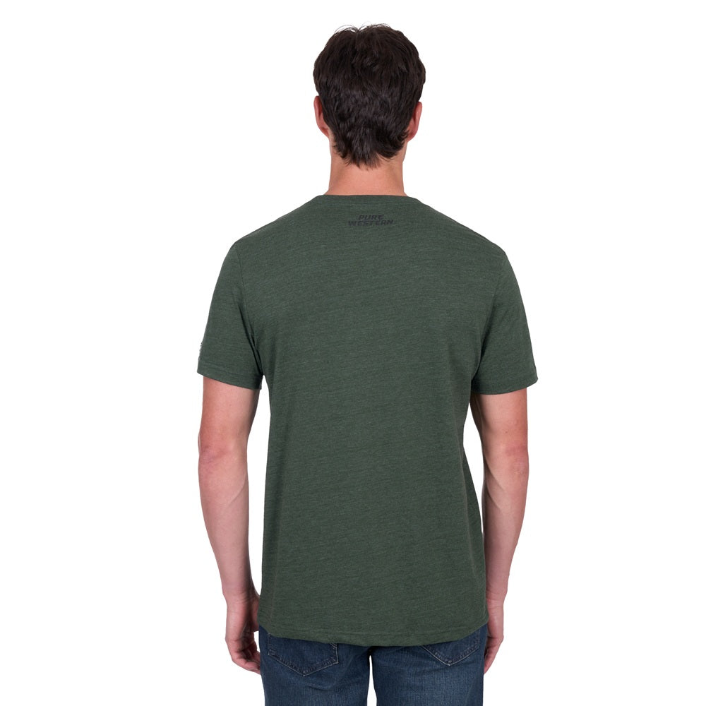 Pure Western Mens T-Shirt | Todd | Green Marle
