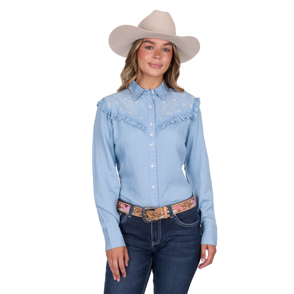 Pure Western Womens Shirt | Pheobe | Blue
