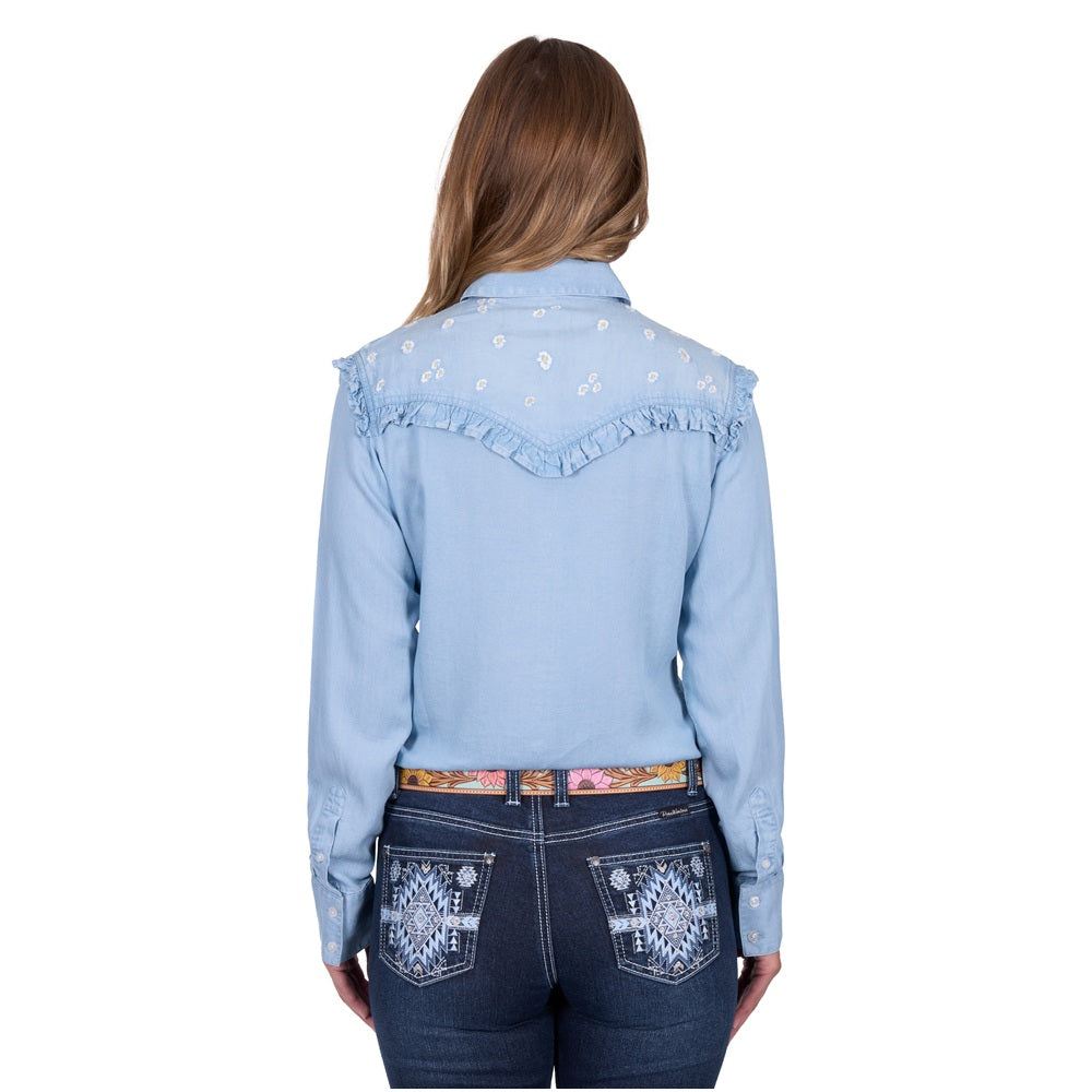 Pure Western Womens Shirt | Pheobe | Blue
