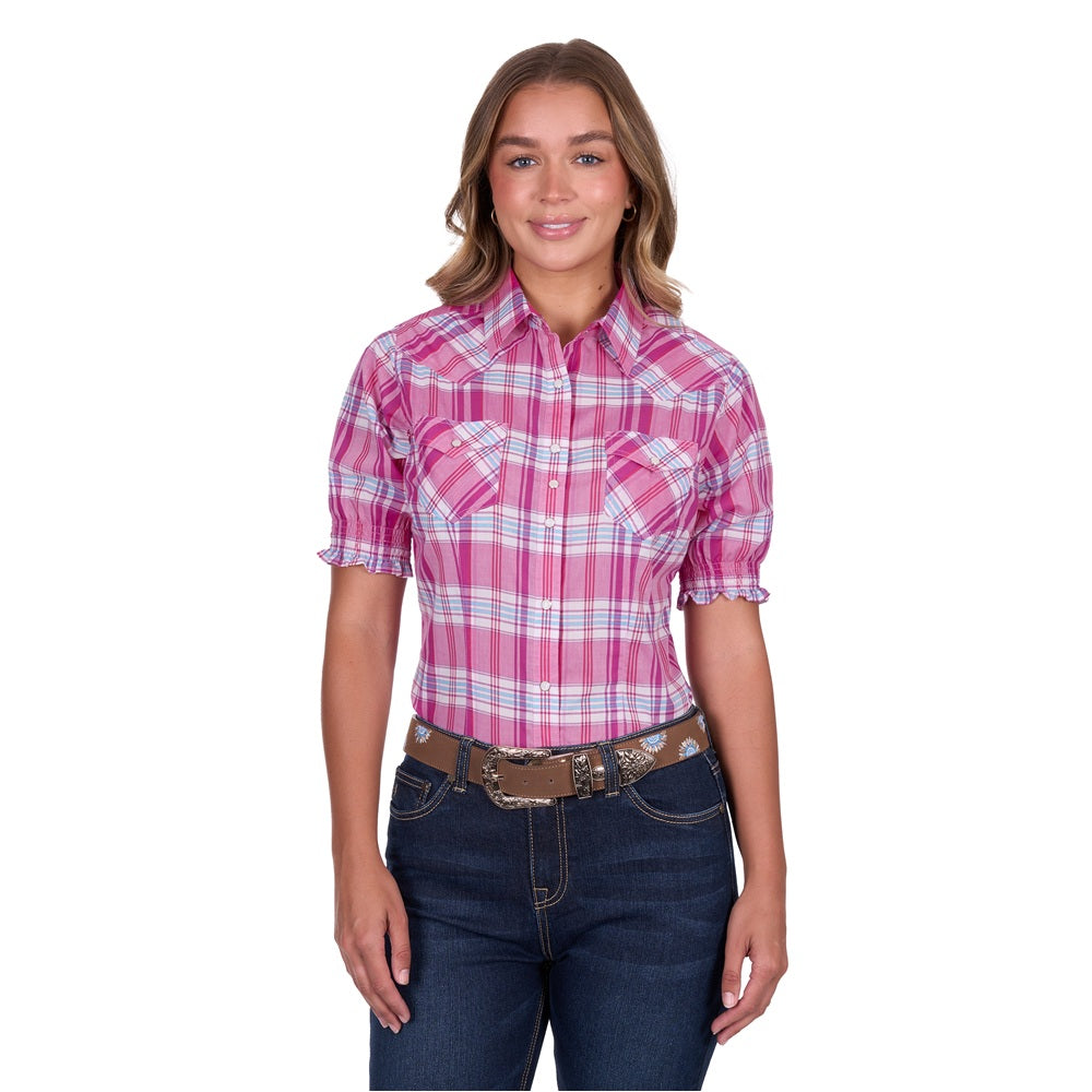 Pure Western Womens Shirt | Leni | Pink

