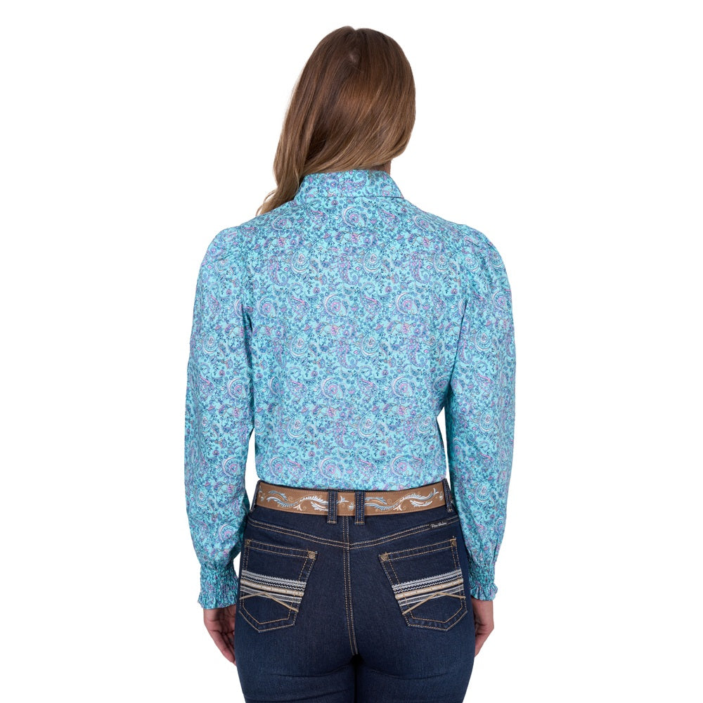 Pure Western Womens Shirt | Riley | Turquoise
