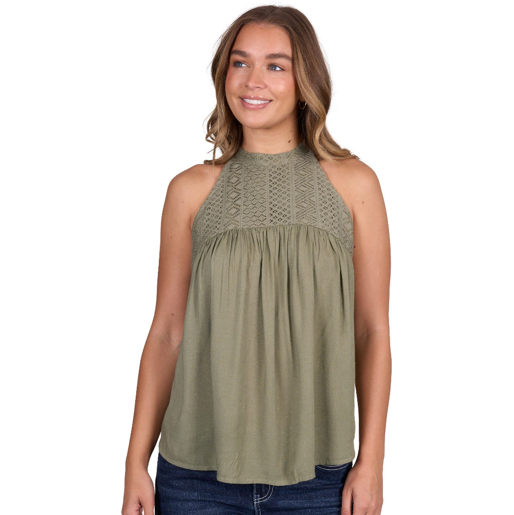 Pure Western Womens Blouse | Abigail | Moss