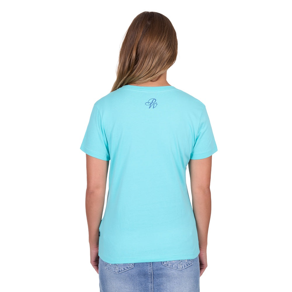Pure Western Womens T-Shirt | Shelly | Turquoise
