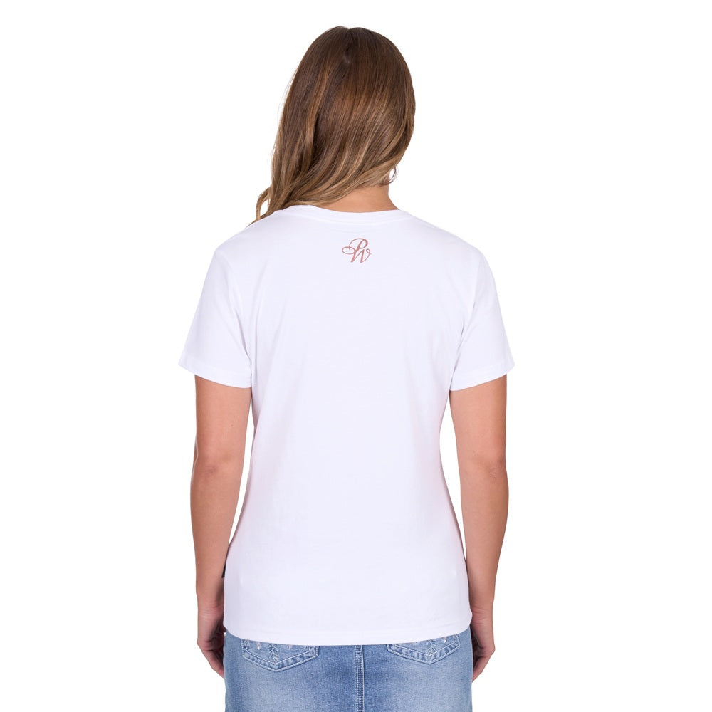 Pure Western Womens T-Shirt | Regina | White
