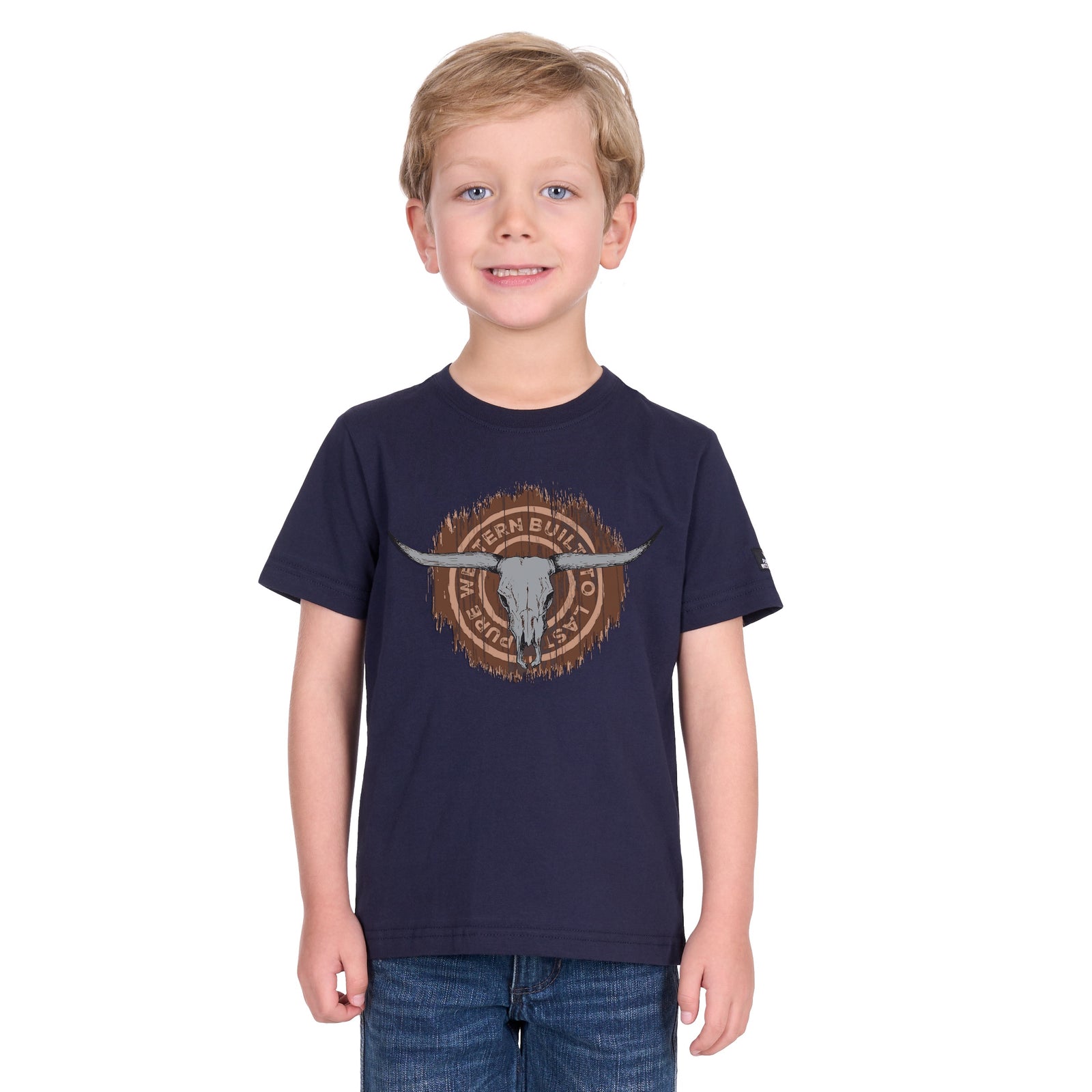 Pure Western Boys T-Shirt | Samual | Navy