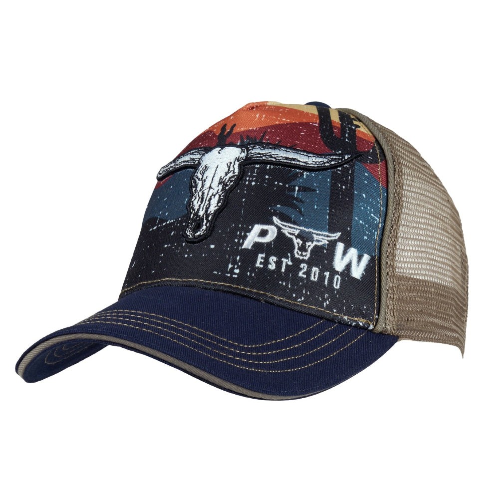 Pure Western Kids Trucker Cap | Mason | Navy / Tan