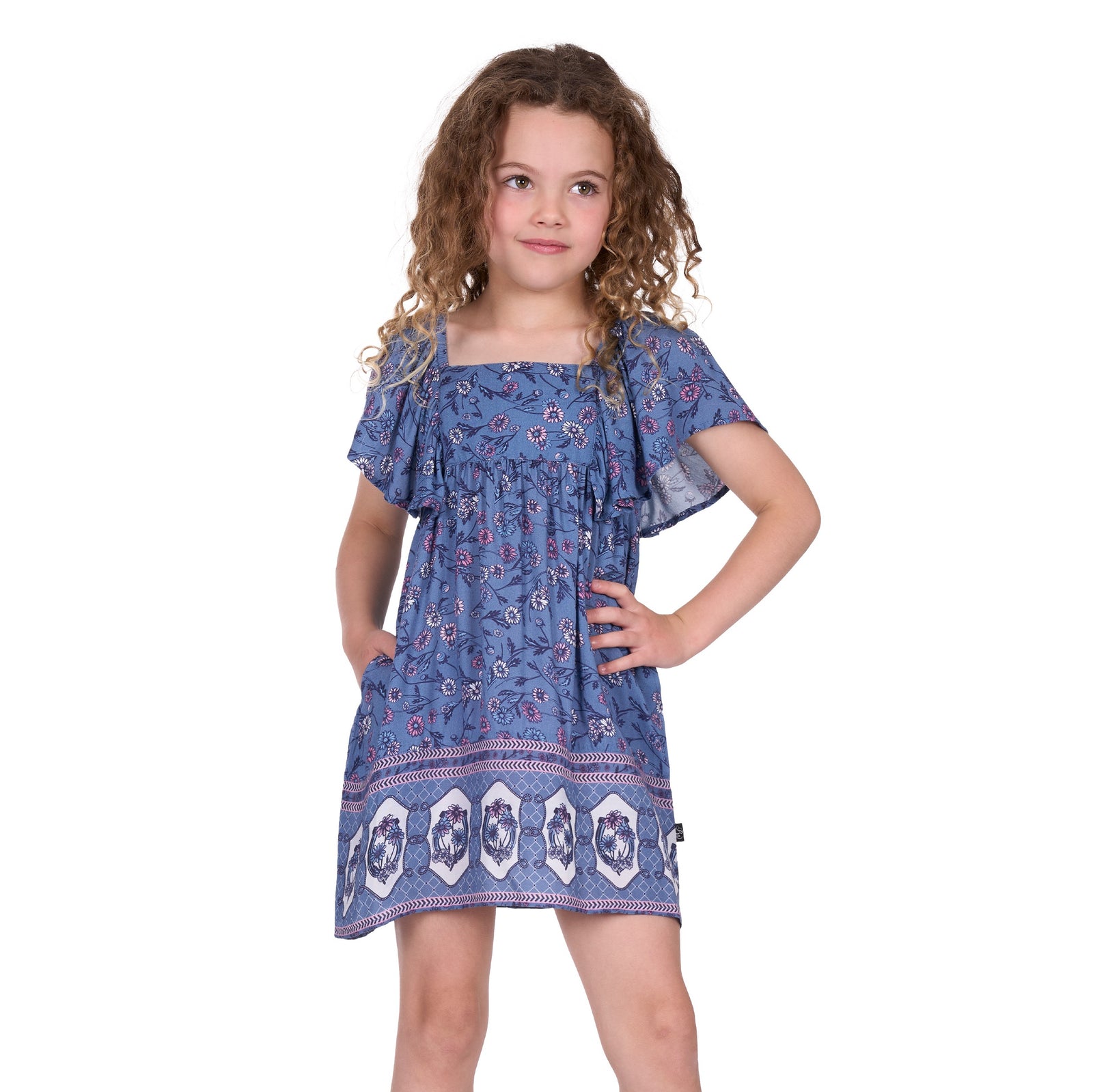 Pure Western Girls Dress | Amanda | Blue