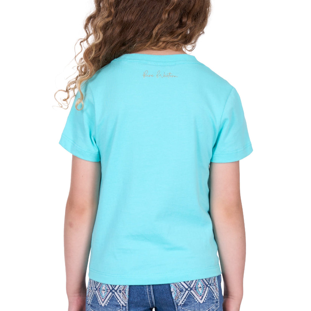Pure Western Girls T-Shirt | Clover | Turquoise