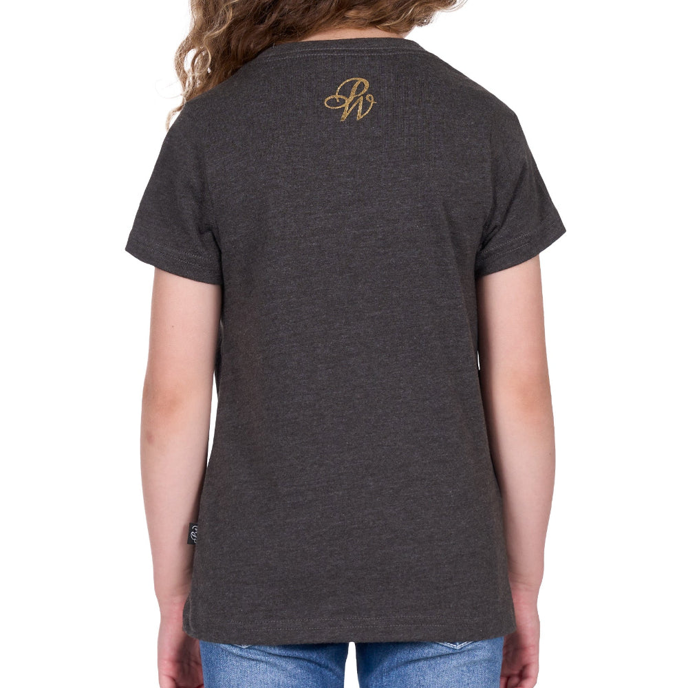 Pure Western Girls T-Shirt | Bonita | Charcoal Marle