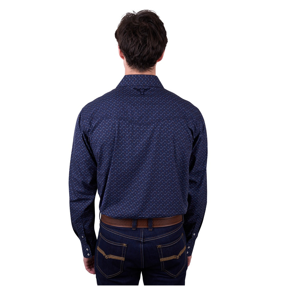 Pure Western Mens Shirt | Ross | Navy