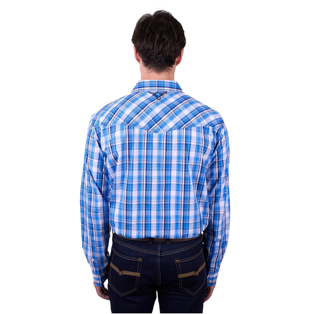 Pure Western Mens Shirt | Wade | Blue