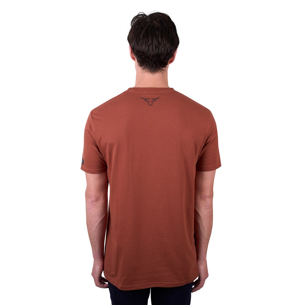 Pure Western Mens T-Shirt | Mack | Rust