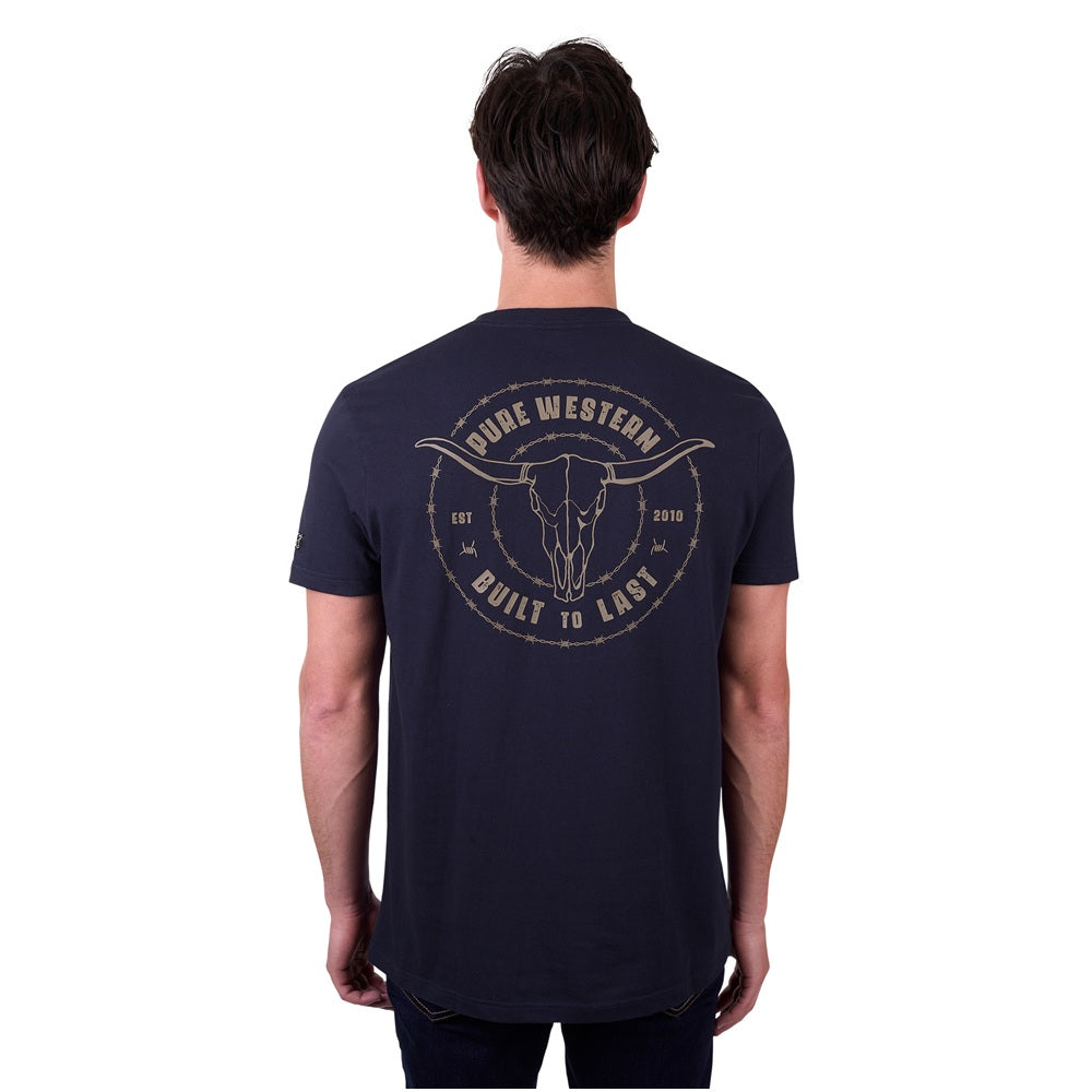 Pure Western Mens T-Shirt | Walker | Navy