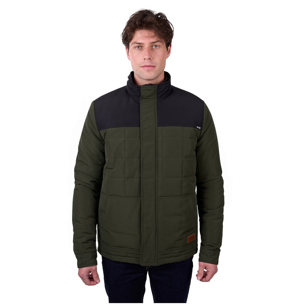 Pure Western Mens Jacket | Ralph | Green / Black
