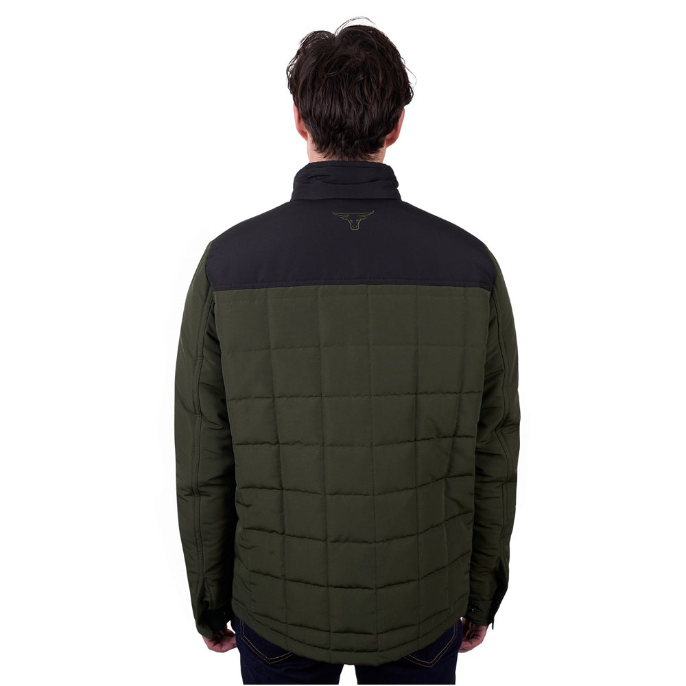 Pure Western Mens Jacket | Ralph | Green / Black