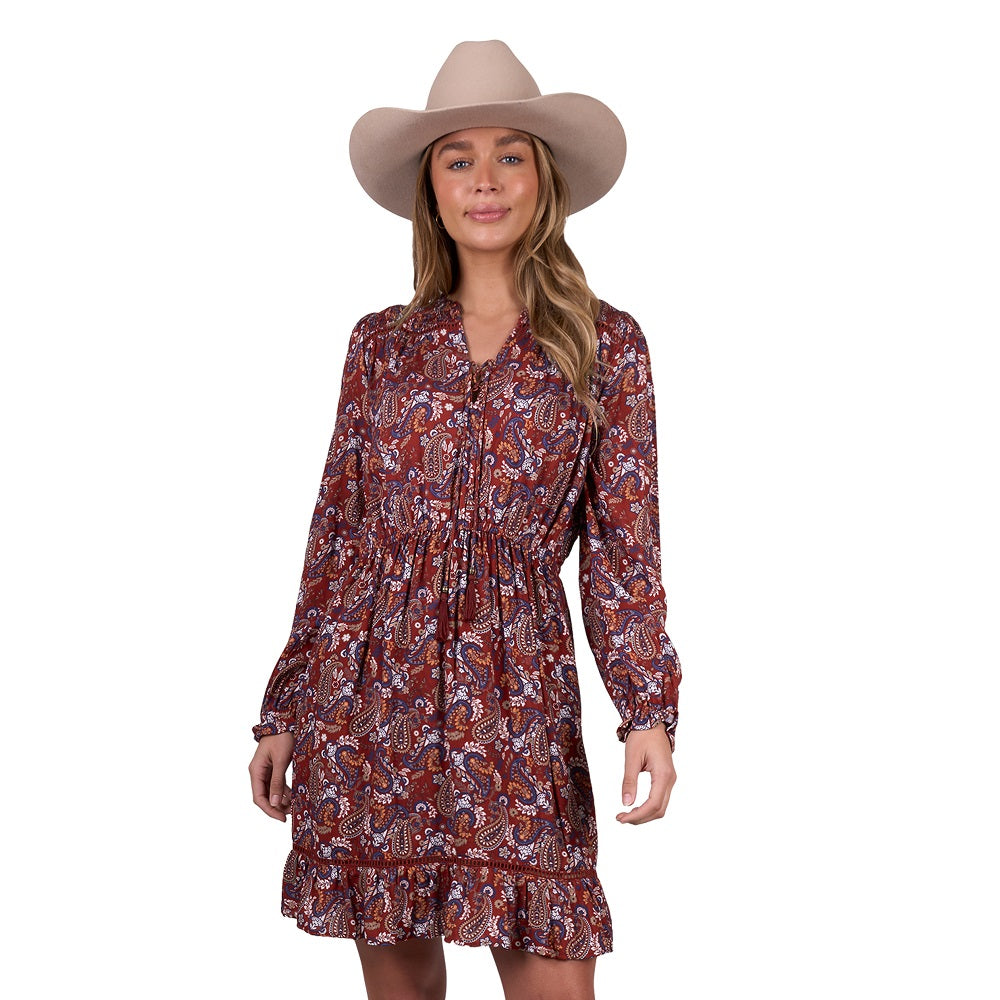 Pure Western Womens Dress | Brady | Rust