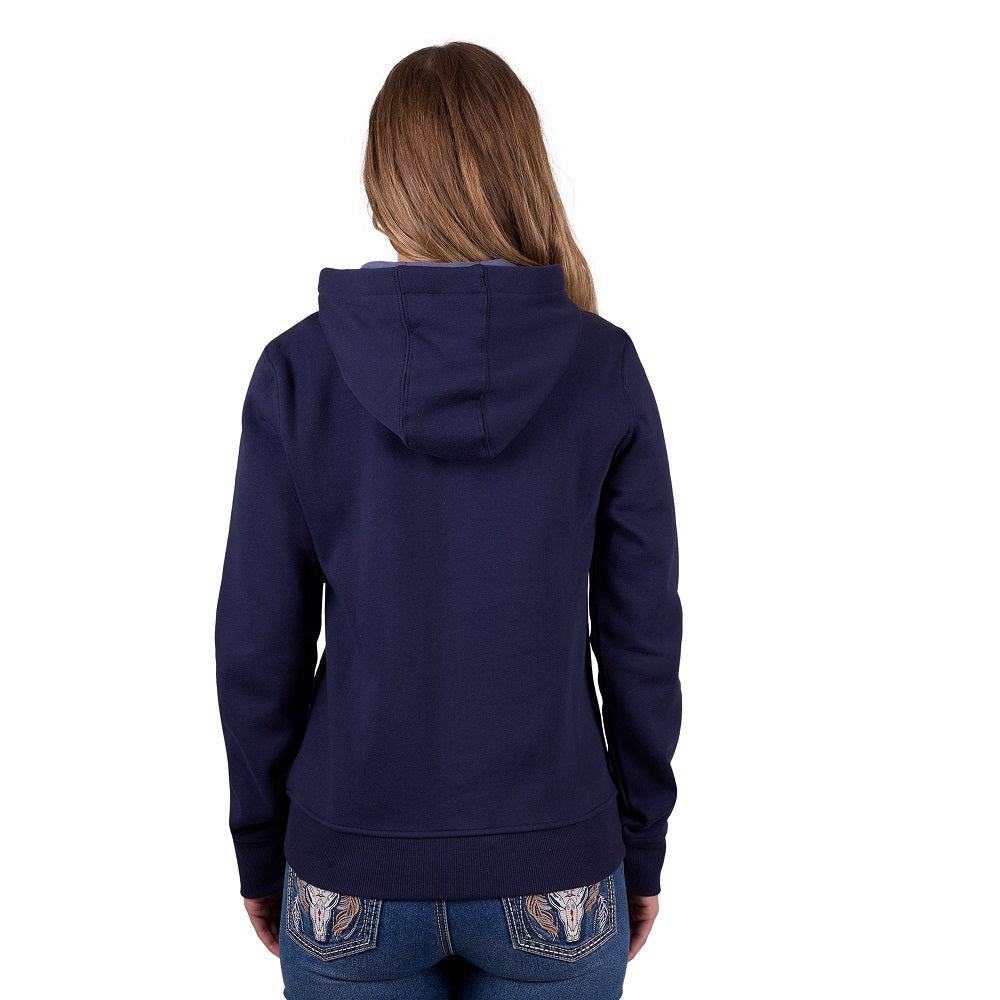 Pure Western Womens Hoodie | Edna | Navy