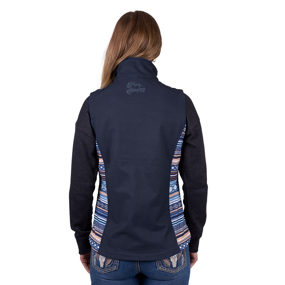 Pure Western Womens Soft Shell Vest | Misha | Navy
