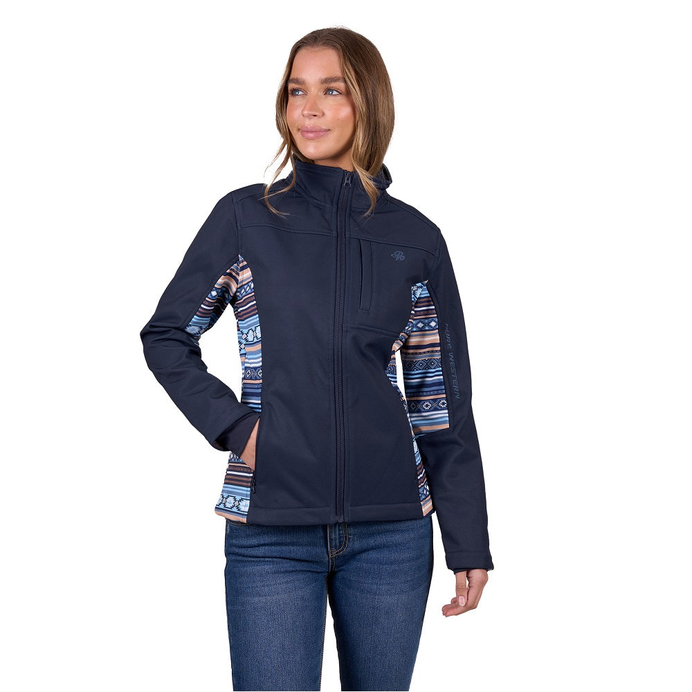 Pure Western Womens Soft Shell Jacket | Misha | Navy