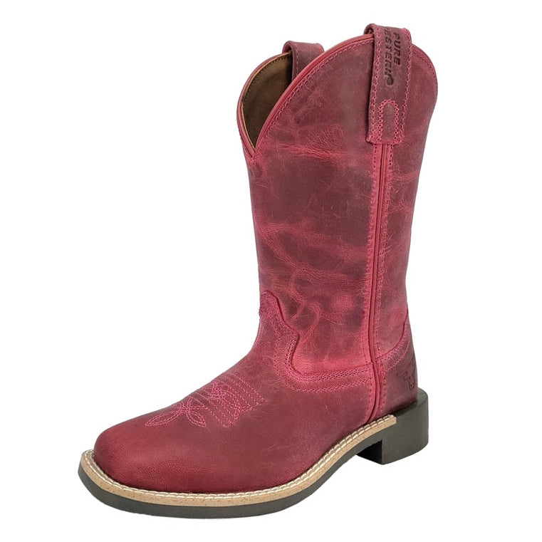 Pure Western Childrens Boot | Cassie | Raspberry