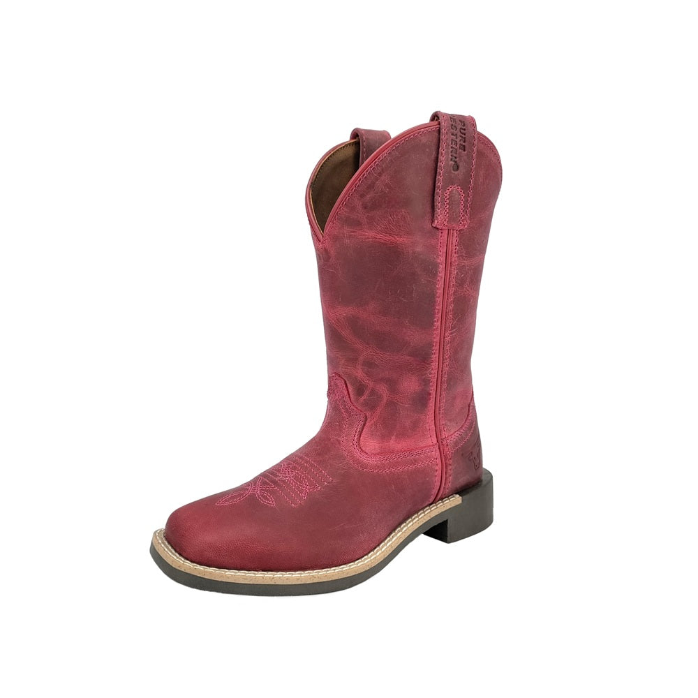 Pure Western Childrens Boot | Cassie | Raspberry