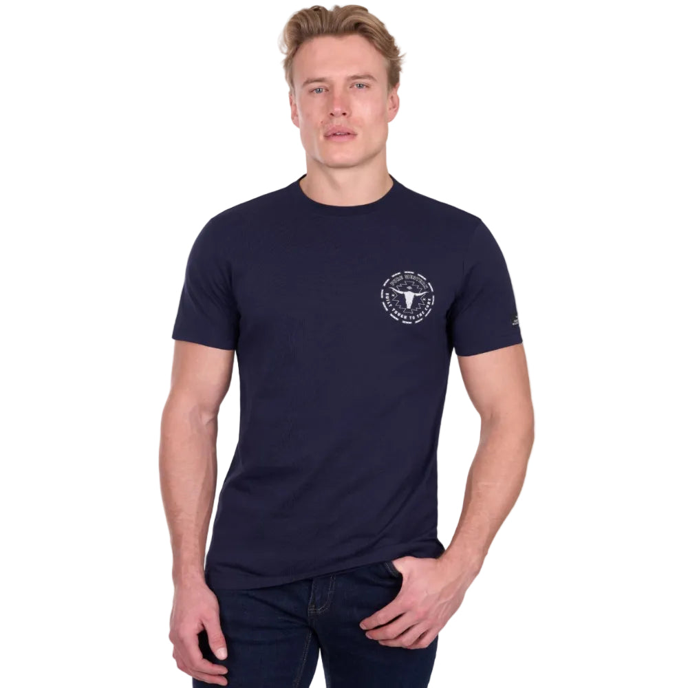 Pure Western Mens T-Shirts | Oscar | Navy