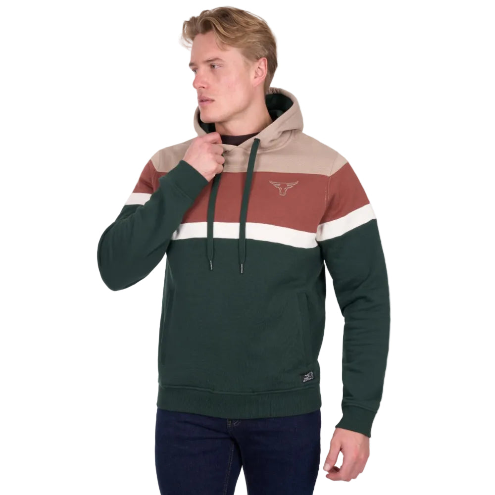 Pure Western Mens Hoodie | Harry | Green / Multi