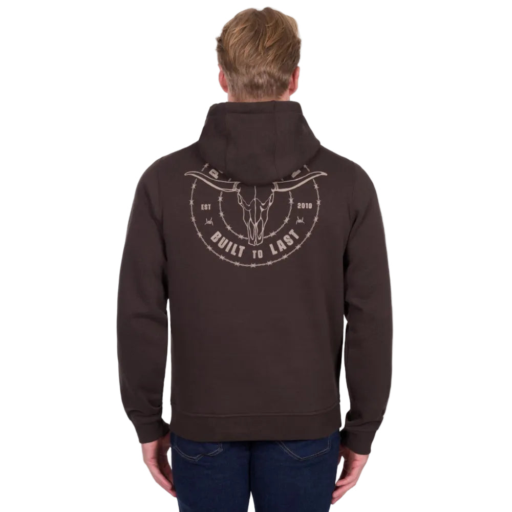 Pure Western Mens Hoodie | Walker | Chocolate