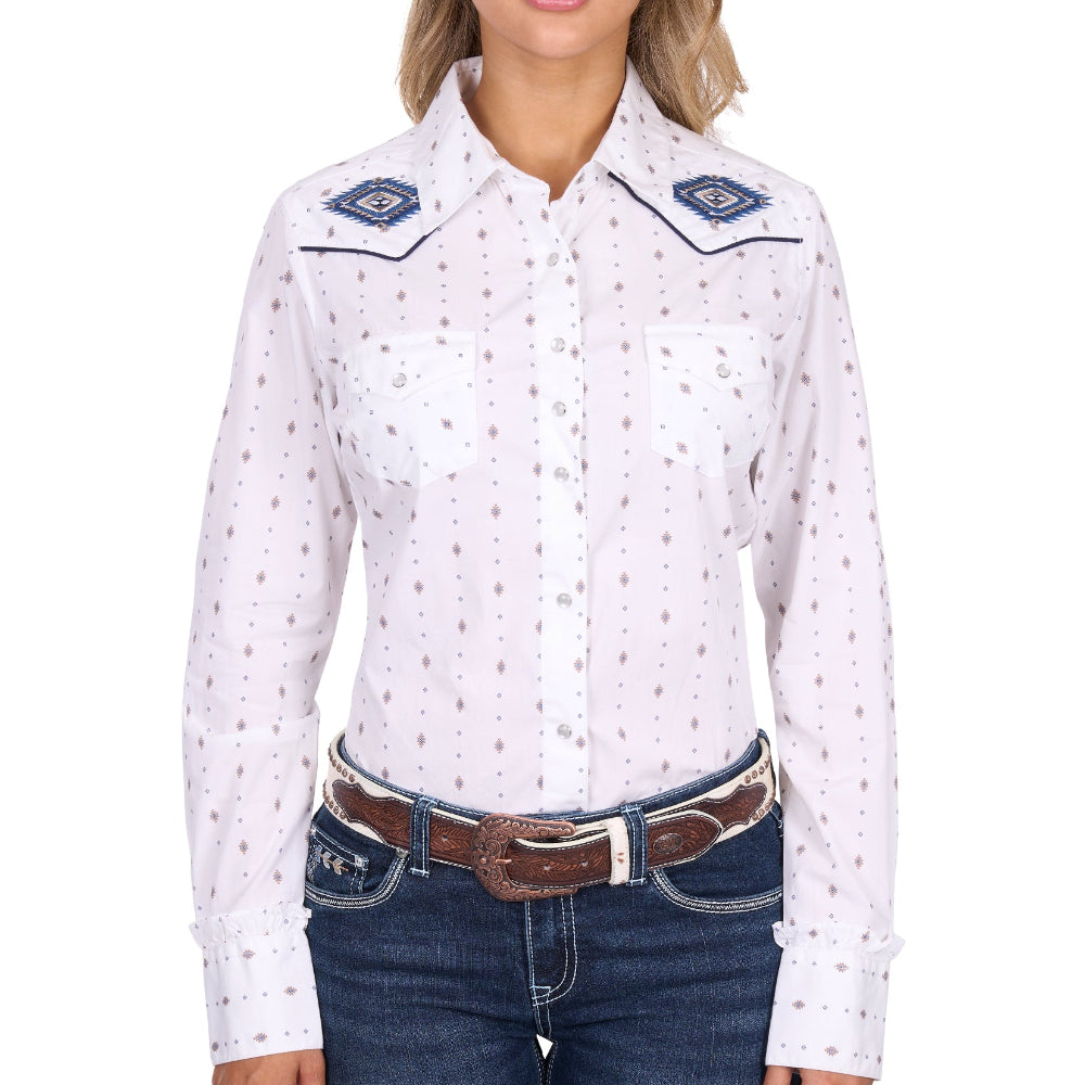 Pure Western Womens Shirt | Shawna | Ivory
