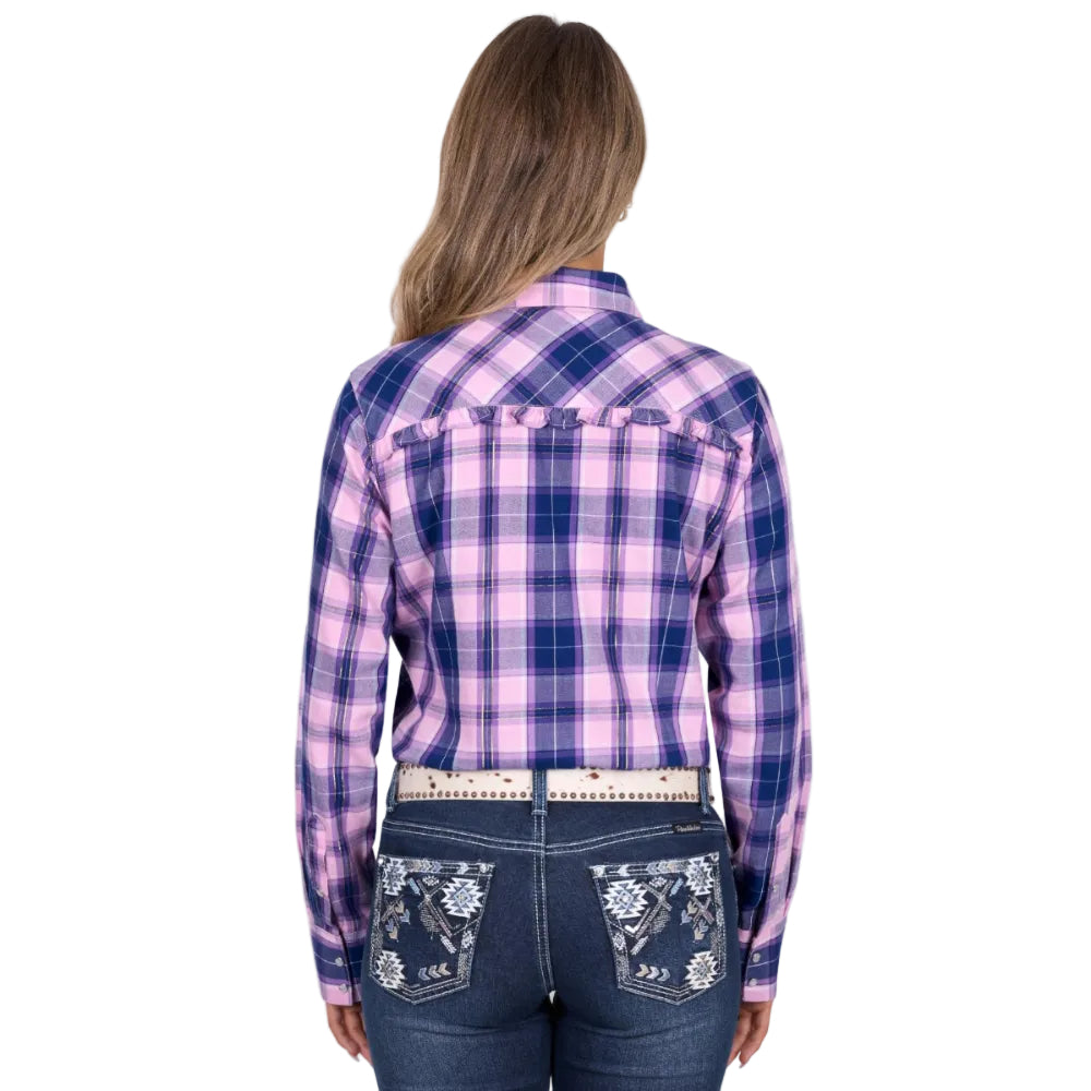 Pure Western Womens Shirt | Arleen | Pink / Navy