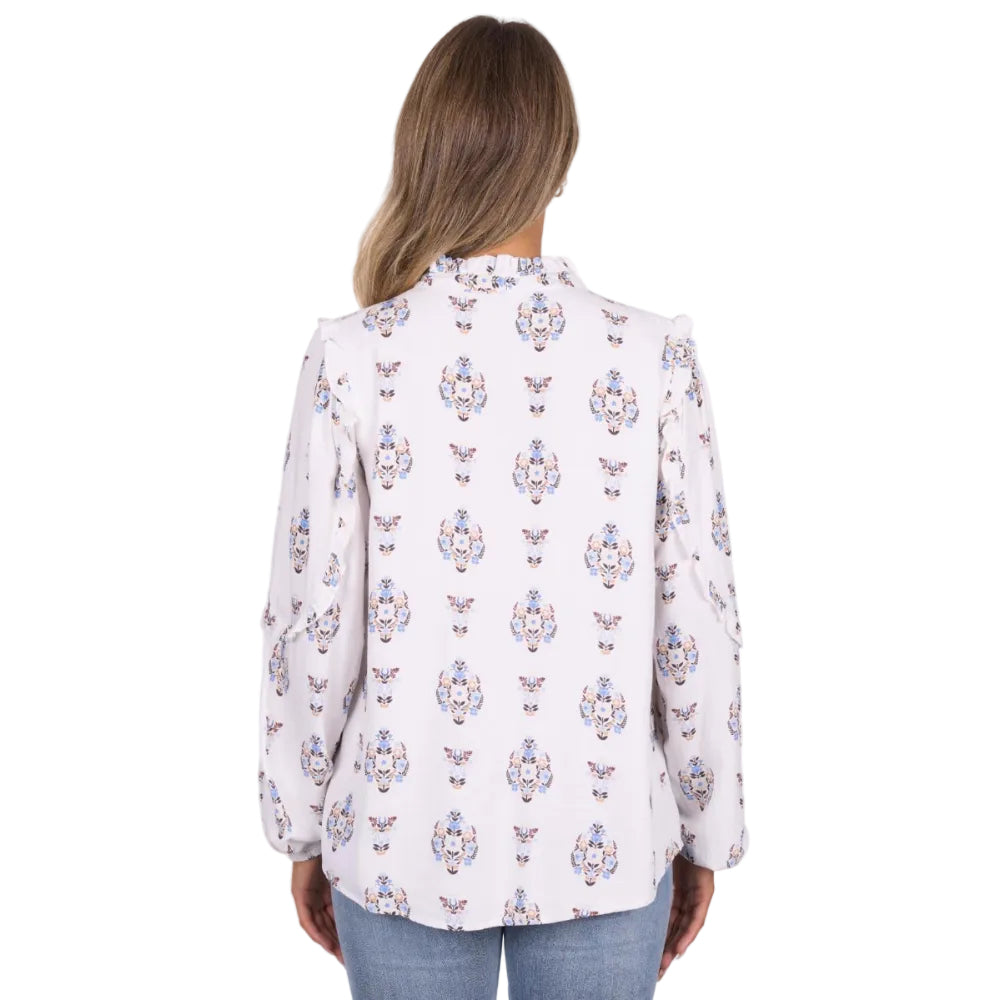 Pure Western Womens Blouse | Keeley | Ivory