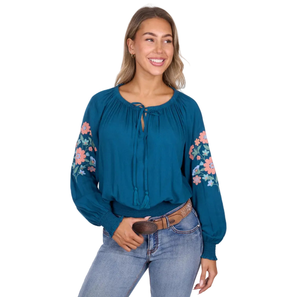 Pure Western Womens Blouse | Melina | Turquoise