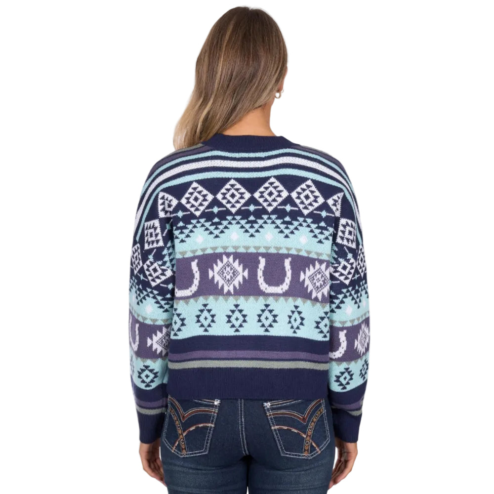 Pure Western Womens Jumper | Margo | Navy
