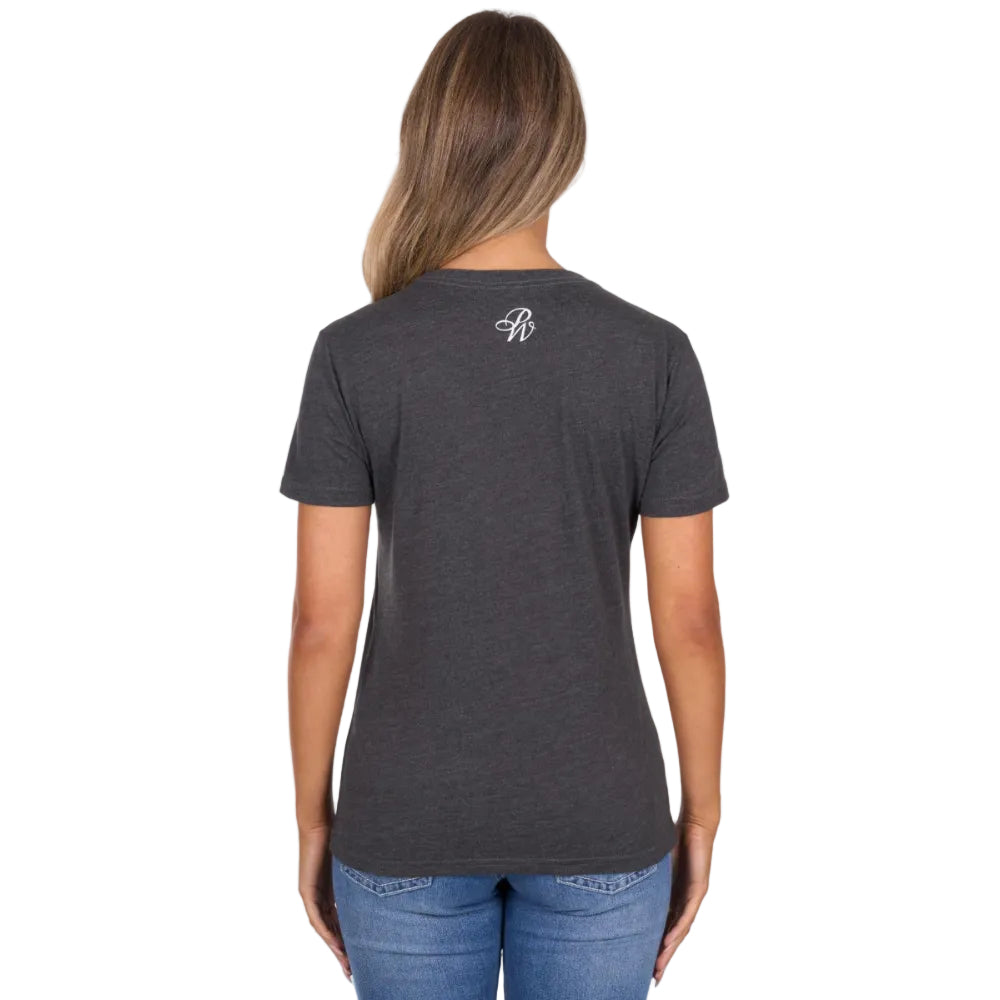 Pure Western Womens T-Shirt | Destiny | Charcoal Marle