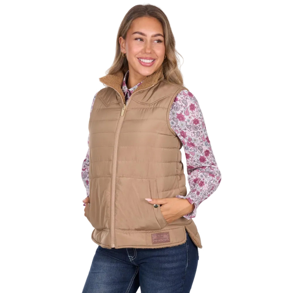Pure Western Womens Vest | Sherrie Reversible | Tan