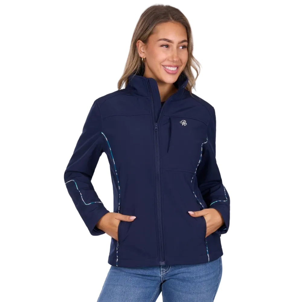 Pure Western Womens Jacket | Corine Softshell | Navy