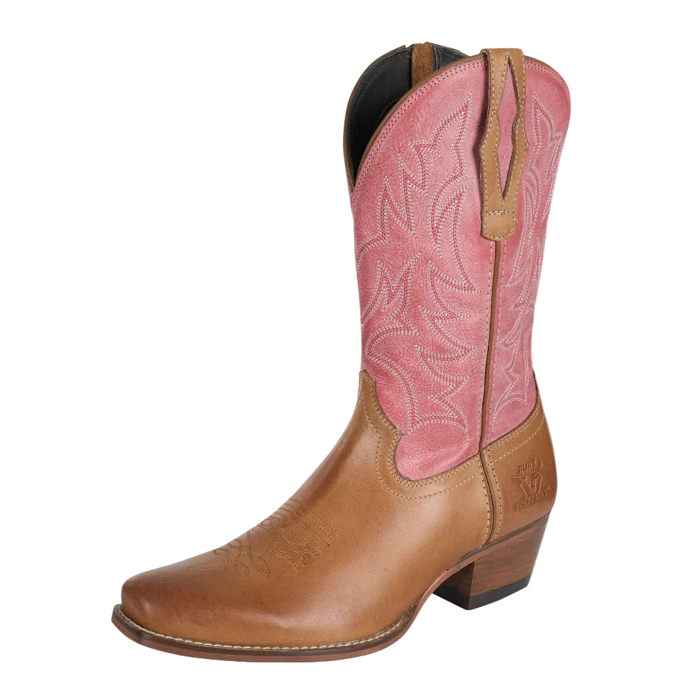 Pure Western Womens Boot | Pioneer | Honey/Powder