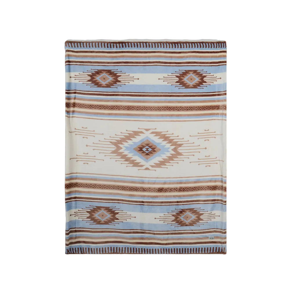 Pure Western Blanket | Ellery | Natural / Blue