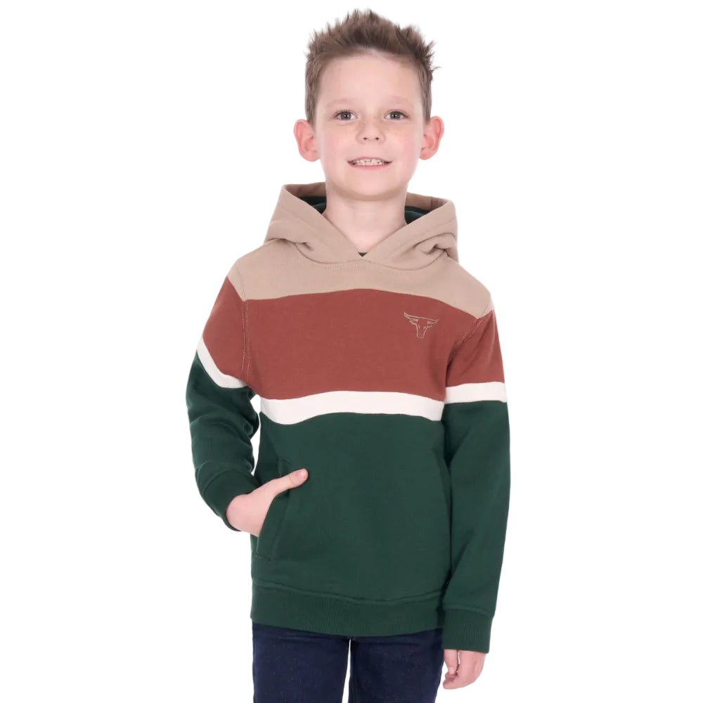 Pure Western Boys Hoodie | Harry | Green / Multi