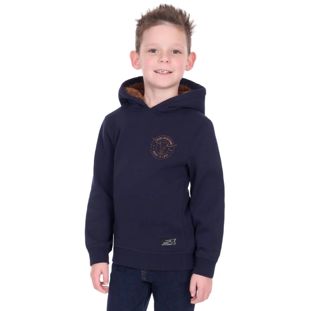 Pure Western Boys Hoodie | Walker | navy