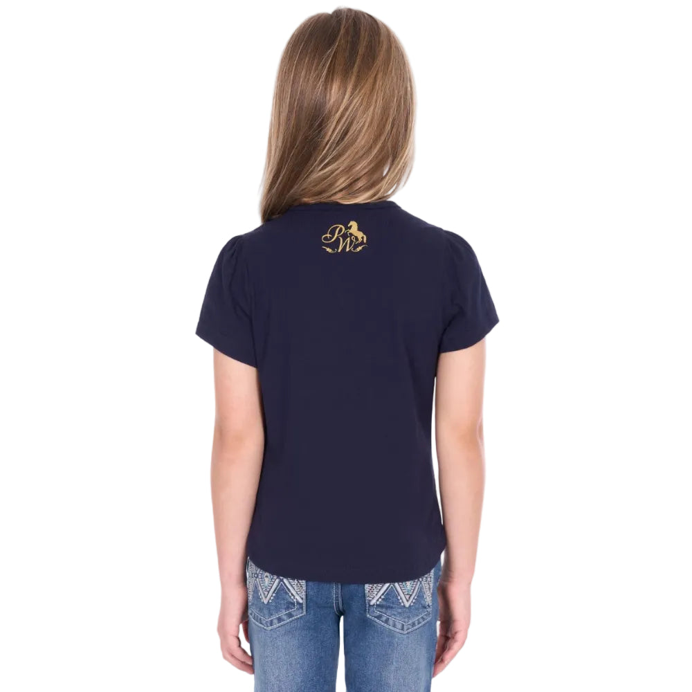 Pure Western Girls T-Shirt | Marissa | Navy