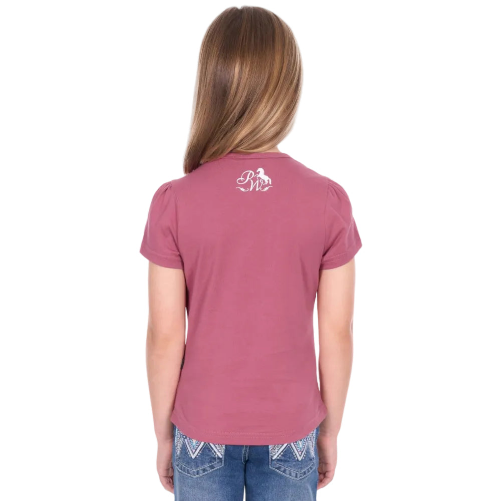 Pure Western Girls T-Shirt | Estelle | Raspberry
