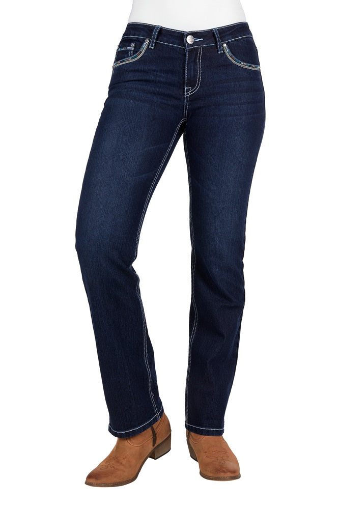 Pure Western Womens Jeans | Oda | Straight Leg | Midnight