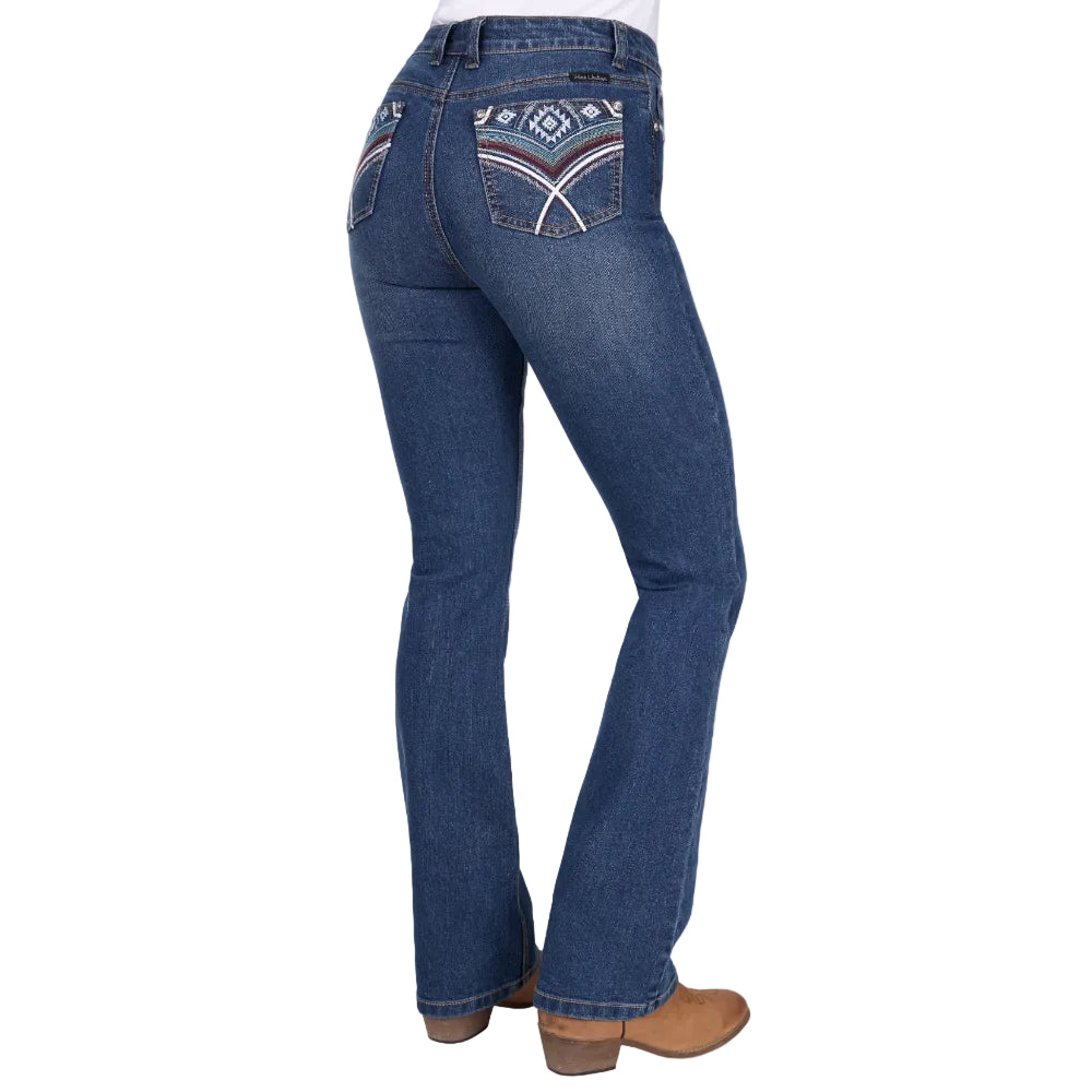 Pure Western Womens Jeans | Mary | High Rise Bootcut 32 Leg