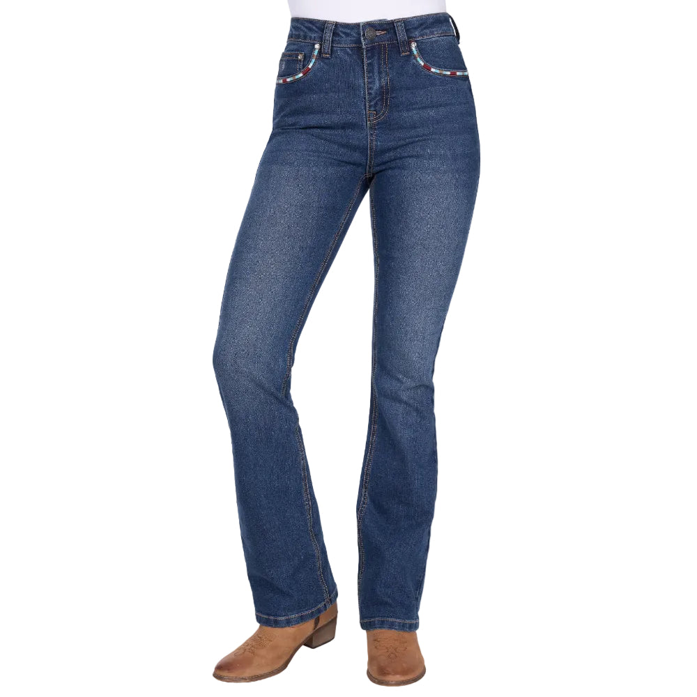 Pure Western Womens Jeans | Mary | High Rise Bootcut 32 Leg