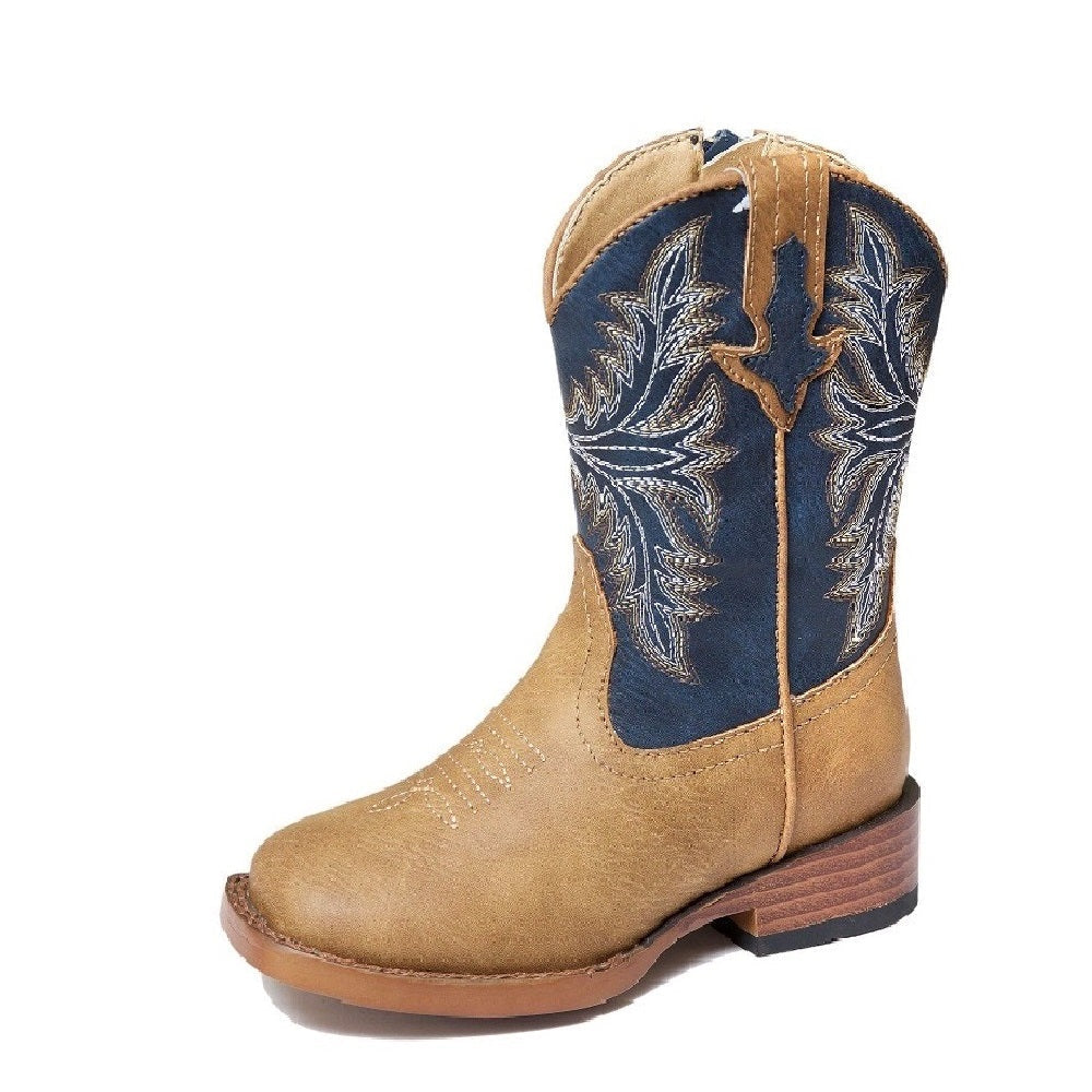 Roper Kids Western Boots | Billy Tan / Blue