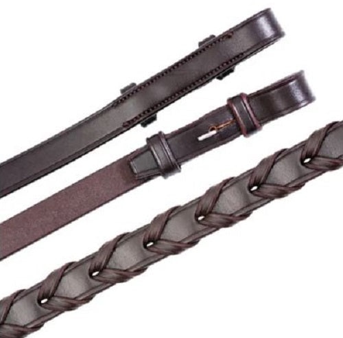 Grainge Laced Leather Reins | Small Pony | Havana