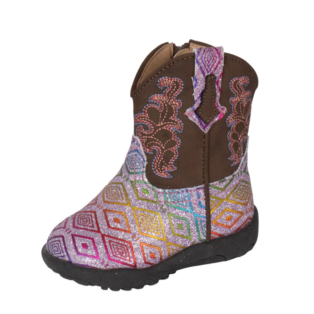 Roper Infant Boots | Maya | Pink Aztec Glitter / Brown