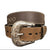Roper Mens Belts | 1.5 inch Bridle Leather Western Stitch | Brown