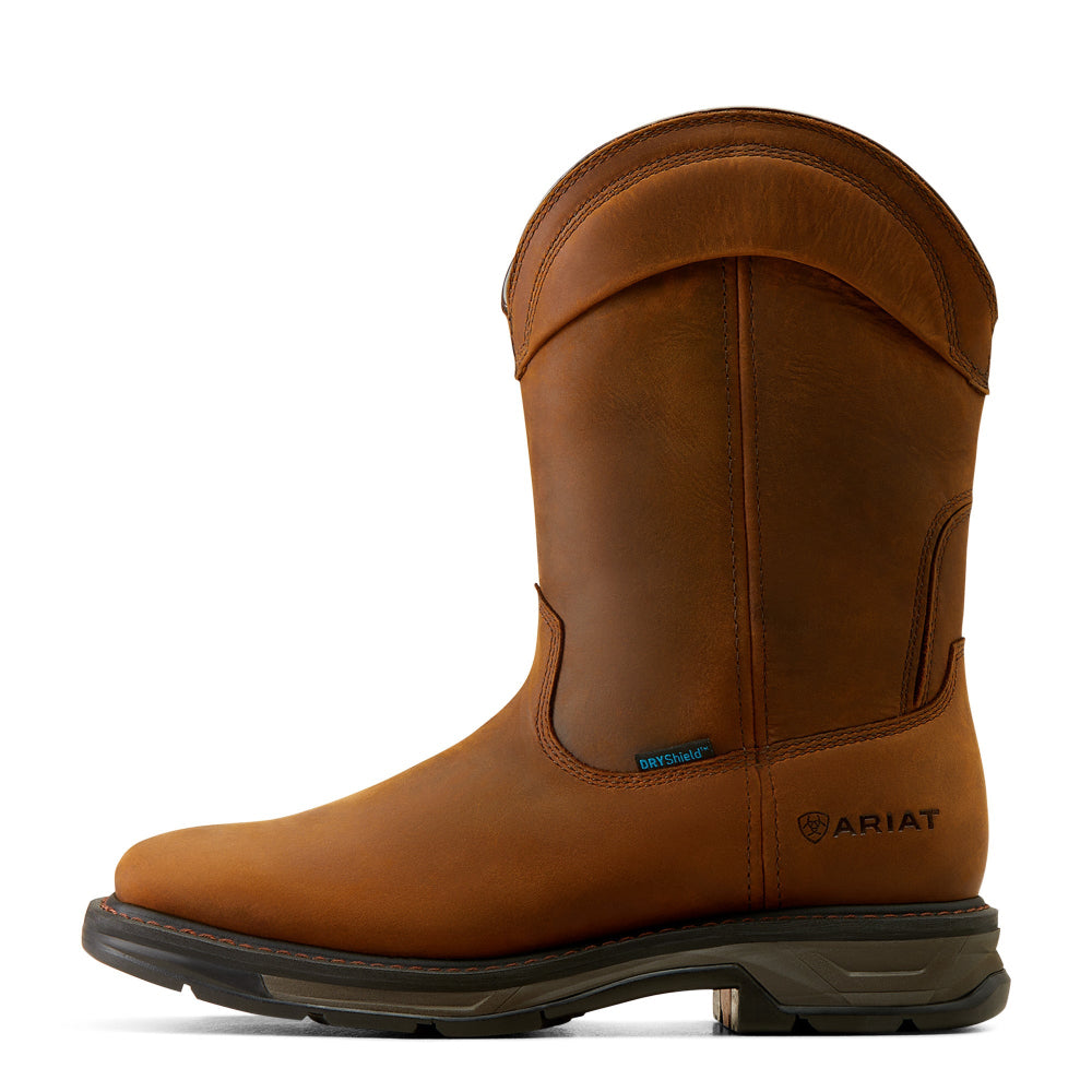 Ariat Mens Work Boots | Workhog XT Wellington H2O | Distressed Brown